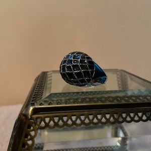 Black Chain Design Statement Ring